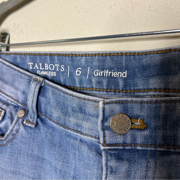 Talbots Flawless Girlfriend Cropped Embroidered Jeans Size 6 - Picture 4 of 5